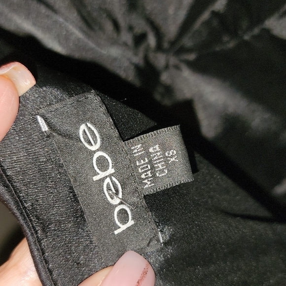 Bebe Low Cut V Neck Halter Bandage Dress - Picture 8 of 8